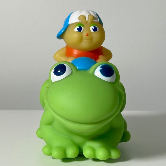 Vintage 80s Playskool Glo Animals & Friends Bully Frog & Glo Slugger (B9) - Picture 1 of 16